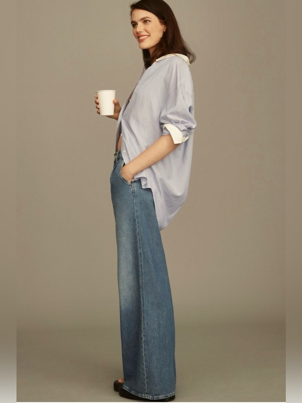 Anthropologie Pilcro Pleated High-Rise Wide-Leg Jeans, Various Sizes - Picture 4 of 9